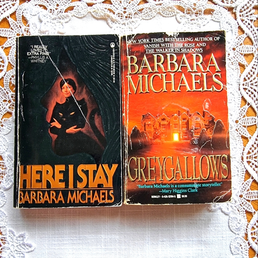 Barbara Michaels Book Set - Here I Stay & Greygallows Vintage Thriller Paperback